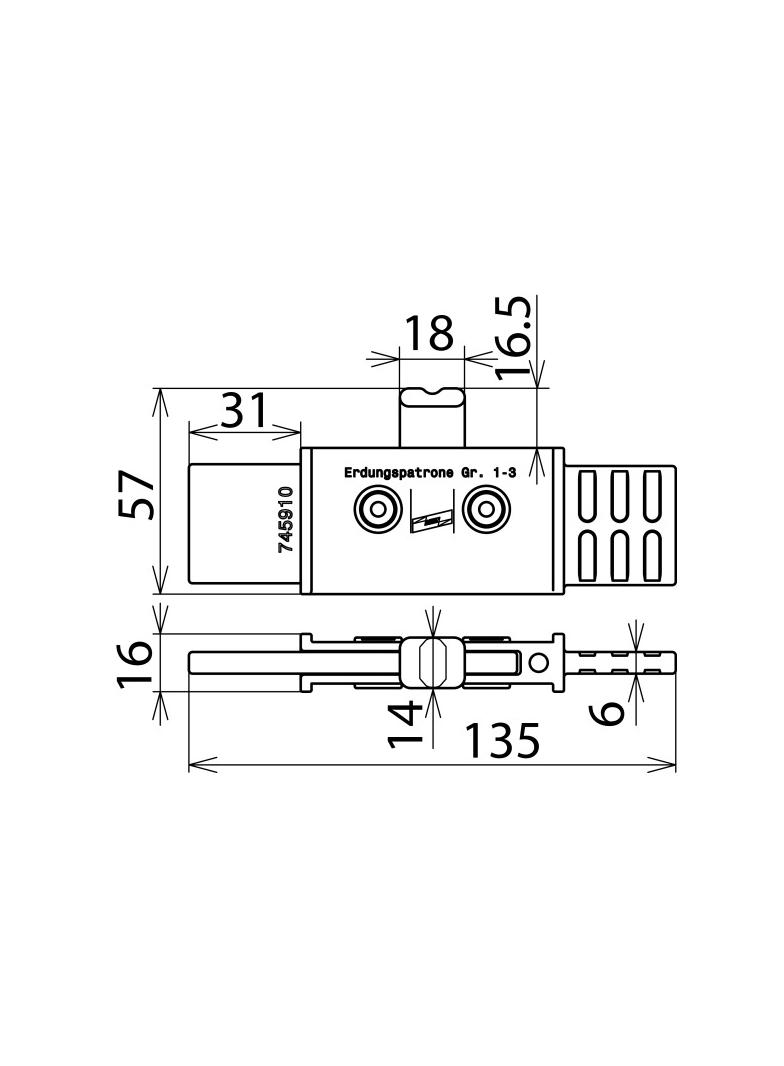 Wkładki uziemiające NH wielk. 1...3