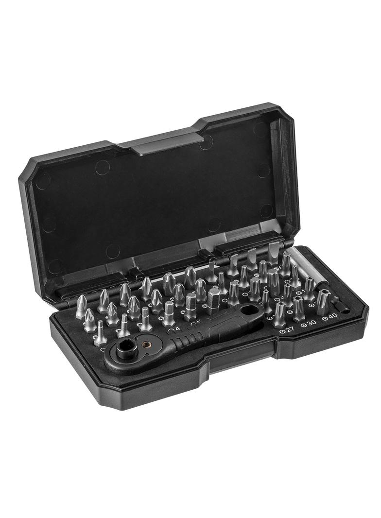 Końcówki wkrętakowe z uchwytem, zestaw 38 szt.