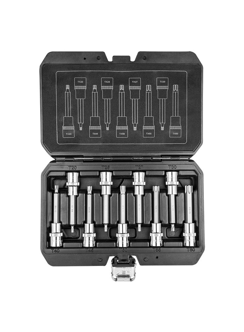 Końcówki Torx na nasadce 100 mm, zestaw 9 szt.