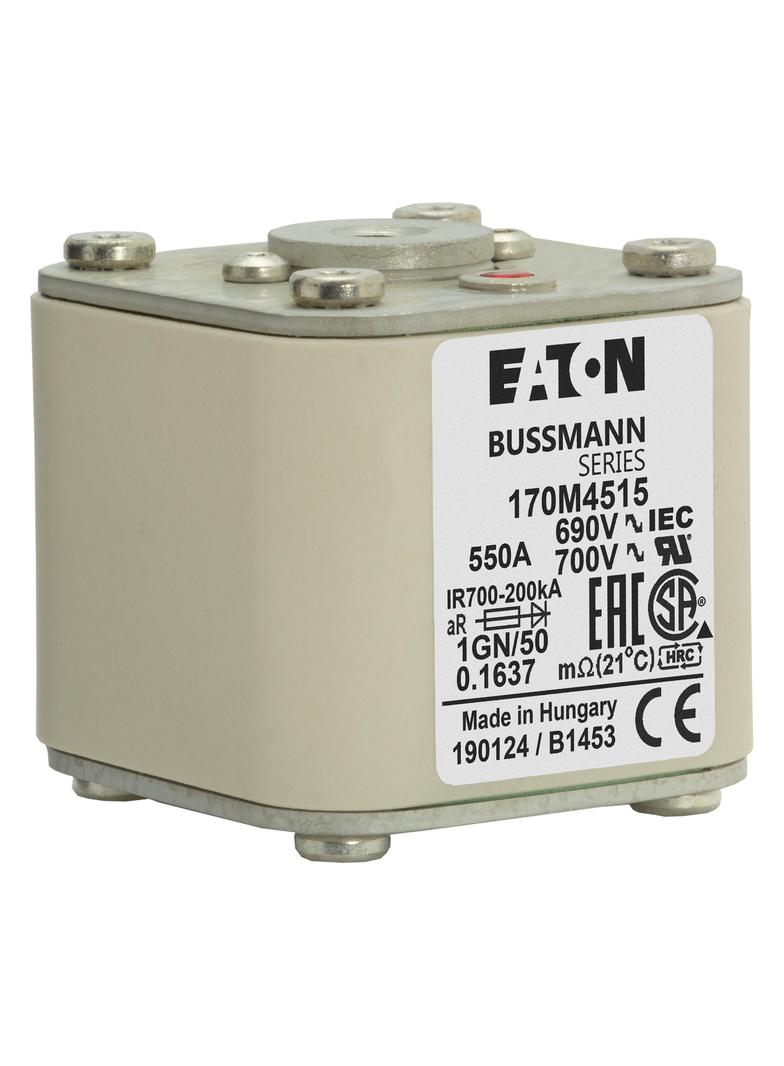 FUSE 550A 690V 1GN/50 AR UC Wkładka szybka 550A AC 690V rozmiar 1 53x69x51 mm aR IEC UL w 170M4515 E