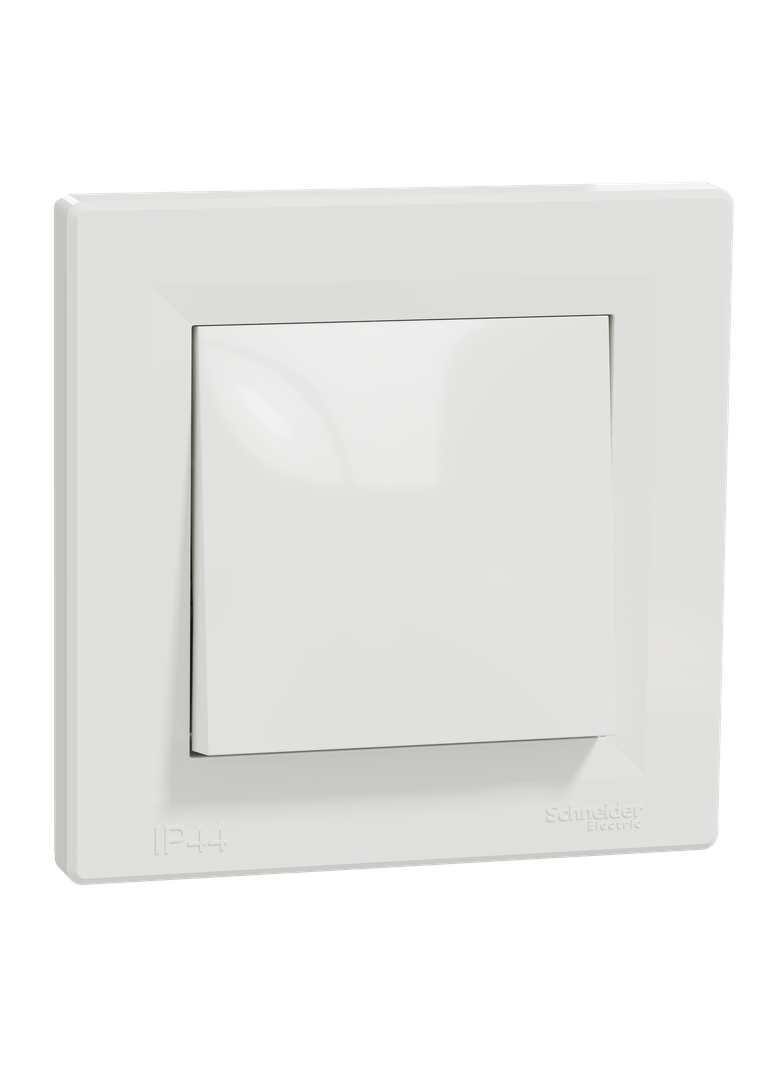 Asfora, łącznik 1-biegunowy, IP44, biały