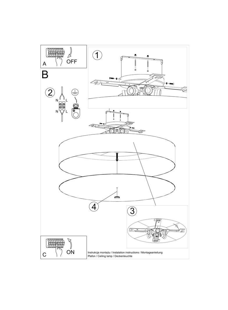 Sollux Plafon SKALA 90 biały SL.0815