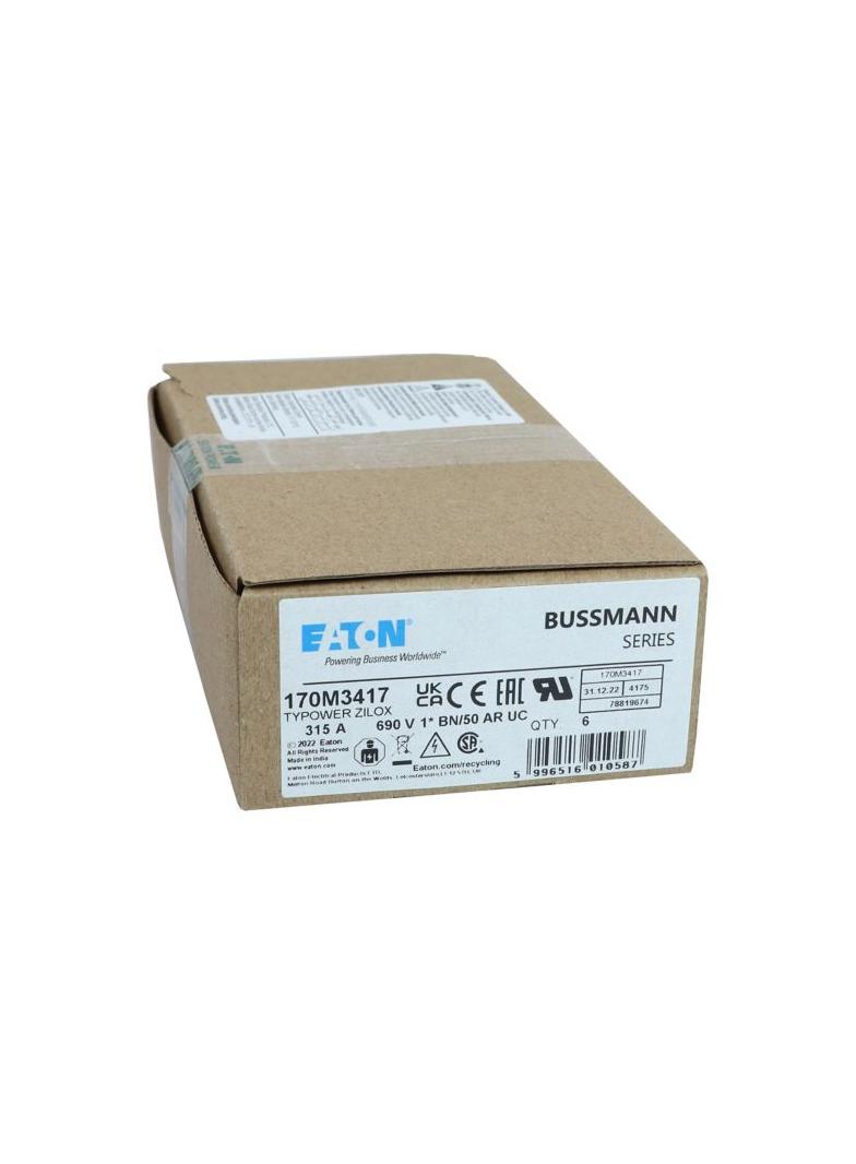 FUSE 315A 690V 1*BN/50 AR UC Wkładka szybka 315A AC 690V rozmiar 1 45x59x51 mm aR I 170M3417 EATON