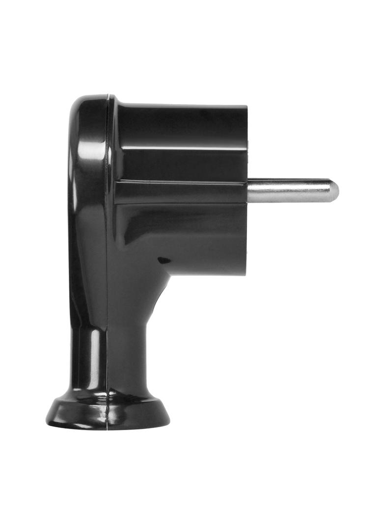 Wtyczka kątowa Uni-Schuko czarna OR-AE-13261/B ORNO