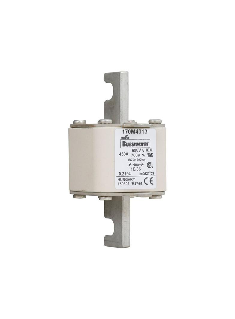 450A 690V IEC 1E/86 aR FUSE Wkładka szybka 450A AC 690V rozmiar 1 53x69x111 mm aR IEC 170M4313 EATON