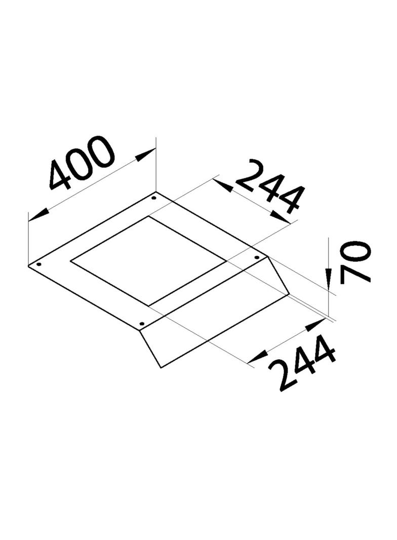 tehalit.AK Pokrywa kanału napodł Q12 244x244 1-str skos dł. 400mm 400x70mm stal AKM400244Q12 HAGER