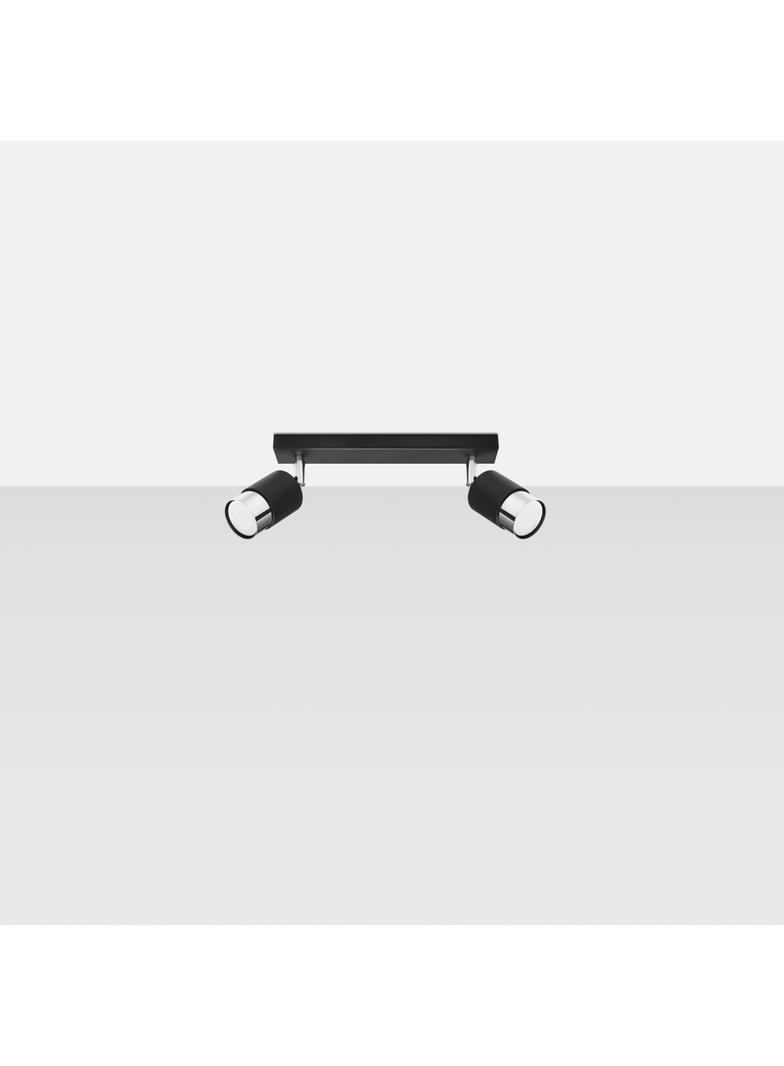 Plafon NERO 2 czarny/chrom