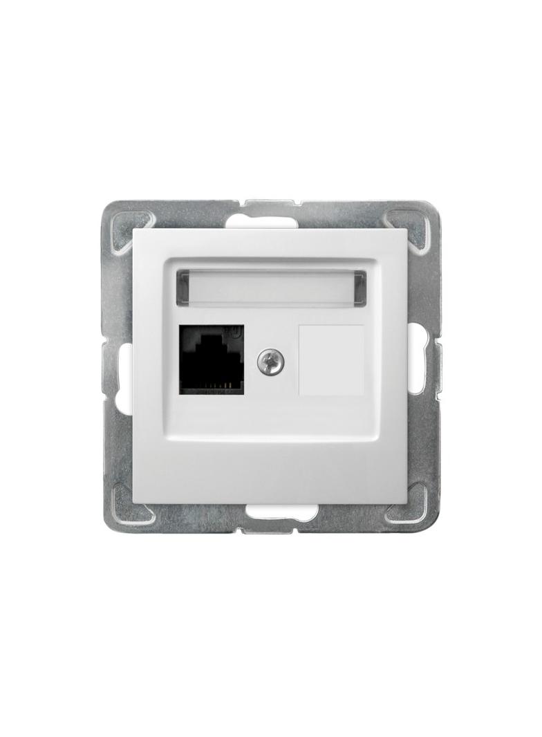 IMPRESJA Gniazdo komputerowe pojedyncze, kat. 5e MMC - kolor biały