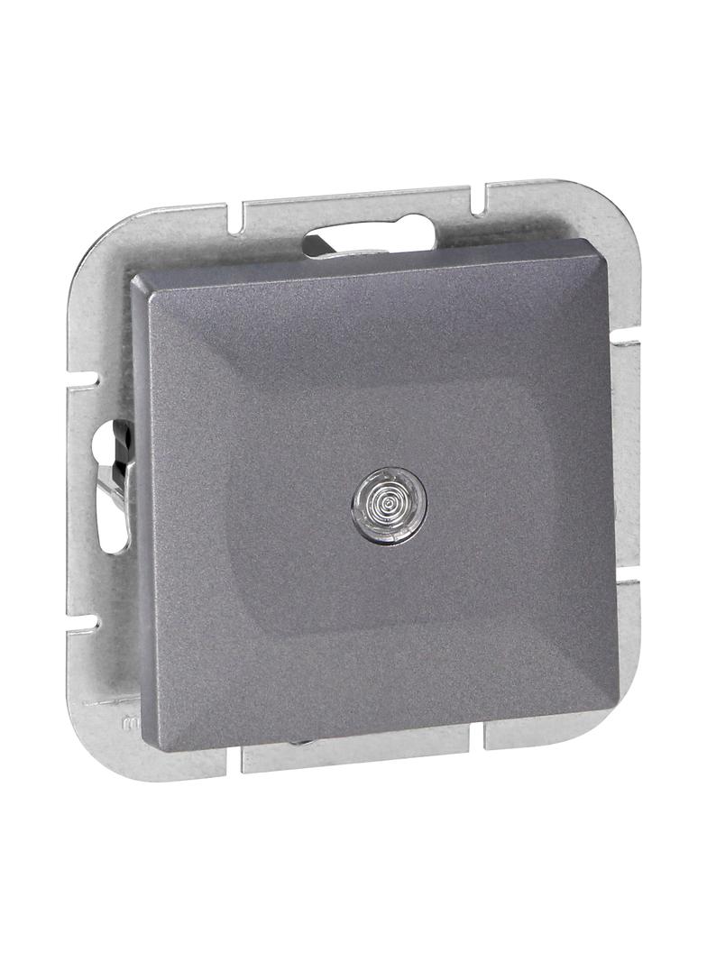 Łącznik krzyżowy podtynkowy z podświetleniem Pearl, WP-8P/S, antracyt OR-OE-7703/P/A ORNO