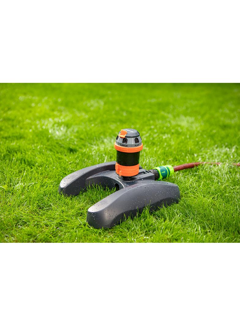 Zraszacz sektorowy, 6- funcyjny z napędem, regulowany zasięg,  powierzchnia podlewania max 491 m2, p