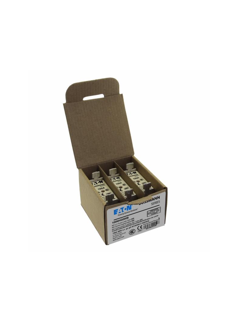 NH FUSE 100A 500V GG/GL SIZE 000 Wkładka NH000 100A 500V GL/GG podwójny wskaźnik 100NHG000B EATON