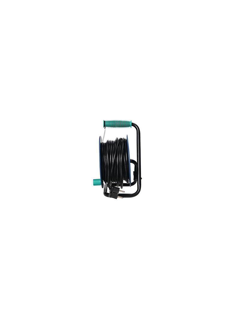 Przedłużacz bębnowy MINI, 4 gniazda 2P+Z, metalowy stojak, polwinit H05VV-F 3x1mm2 , długość 15m, turkusowy OR-AE-1339/T ORNO