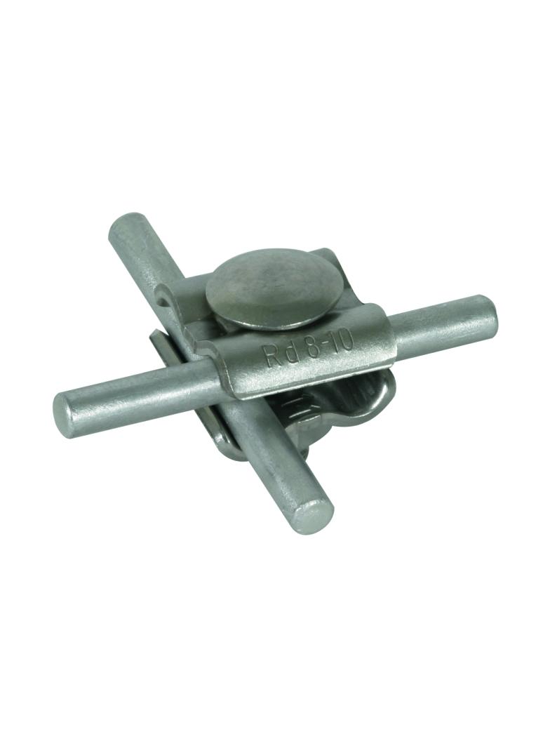 Zacisk uniwersalny do drutu fi 8 mm, krzyżowy, T, równoległy, stal nierdz. NIRO