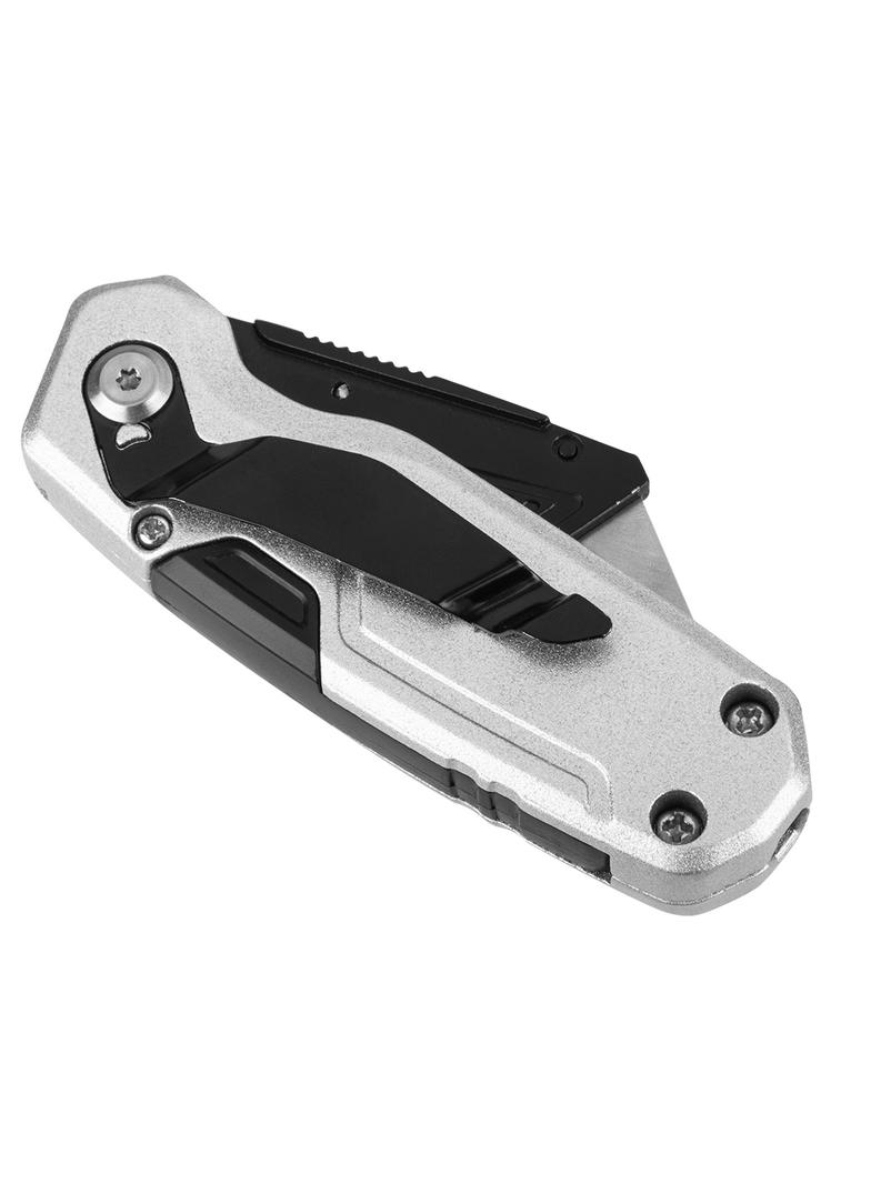 Nóż z ostrzem trapezowym składany 1+3 ostrza, 2 bity