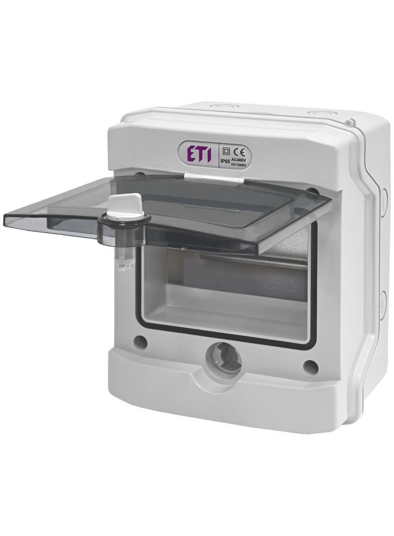 Rozdzielnica natynkowa 1x6 IP65 drzwi transparentne ECH-6G 001101176 ETI