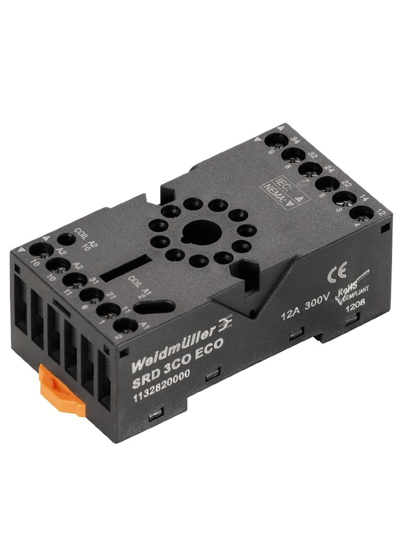 SRD ECO 3CO Podstawa przekaźnika, IP20, 3 zestyk przełączny , 12 A, złącze śrubowe /10szt./ 1132820000 WEIDMÜLLER