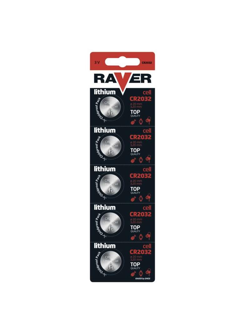 Bateria RAVER LITHIUM CR2032 /1szt./ blister B7332 EMOS