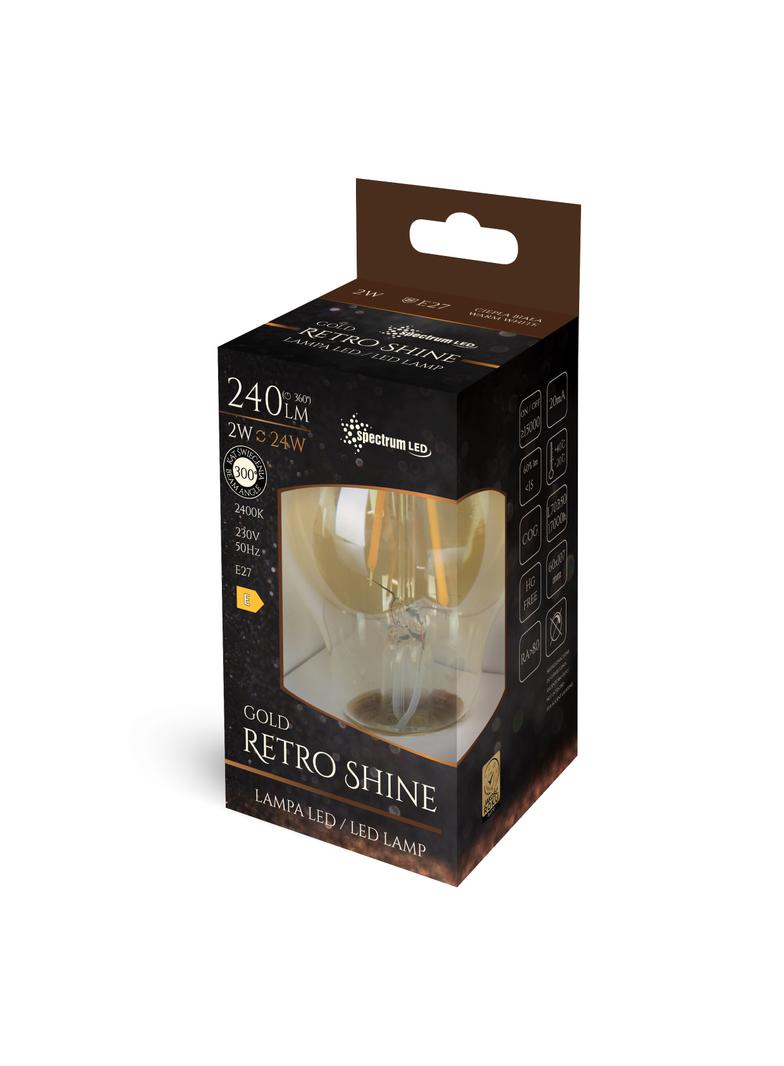 LED GLS E-27 230V 2W COG WW RETROSHINE SPECTRUM