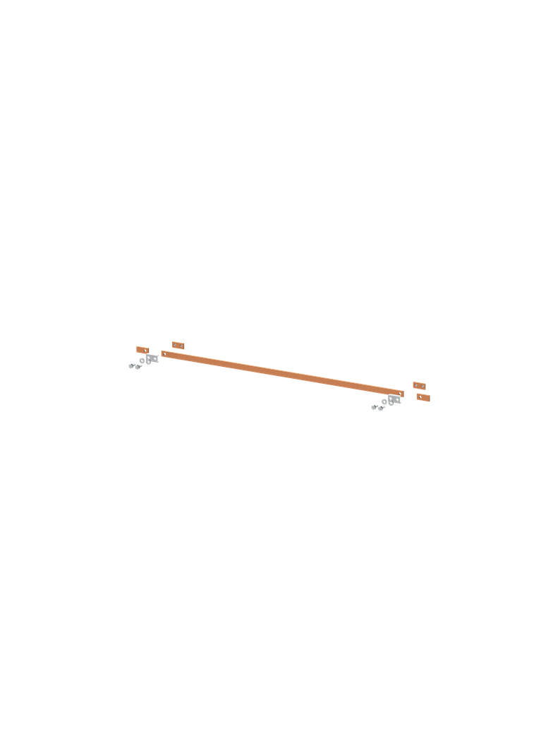 ZX2333 Szyna miedziana 20x5mm szerokość 4PW 1000mm V2, A2 (do samodzielnego montażu)