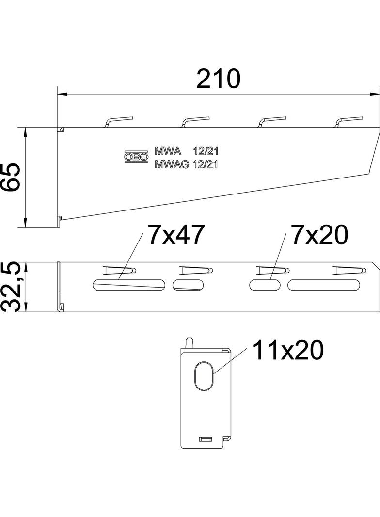 MWAG 12/21, WYSIĘGNIK MWA G 12 210MM FS