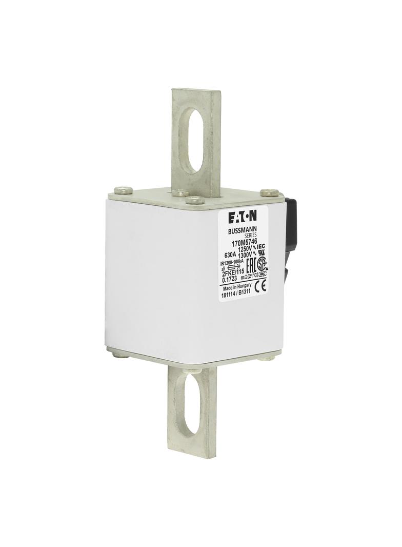 FUSE 630A 1250V 2FKE/115 AR CU Wkładka szybka 630A AC 1250V rozmiar 2 61x77x160 mm aR IEC, 170M5746