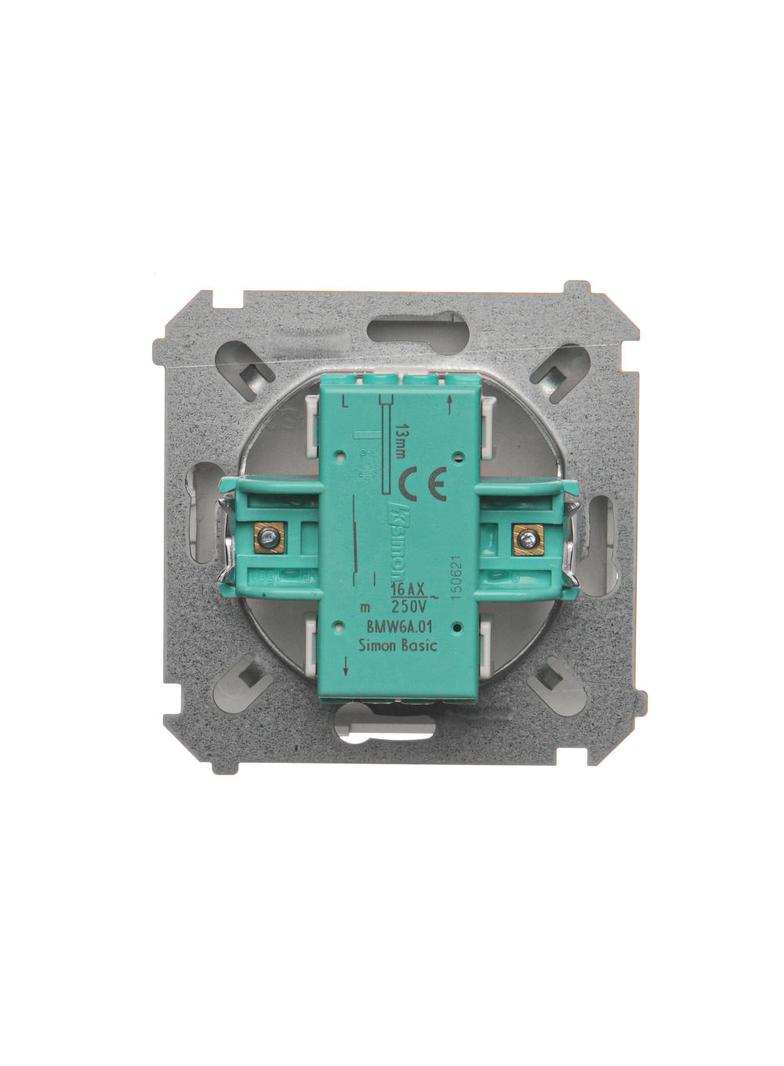 Simon Basic Łącznik schodowy 16A 250V zaciski śrubowe stal inox BMW6A.01/21 KONTAKT