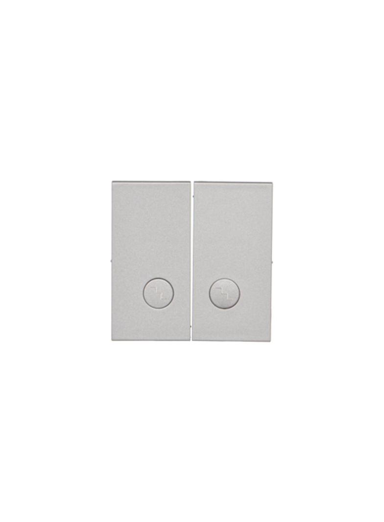 Simon 55 Klawisz podwójny z oczkami do: SW6/2L2M Aluminium mat TKW6/2L2/143 KONTAKT