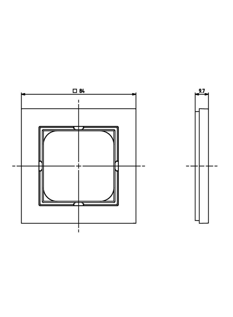 SONATA Ramka pojedyncza do łączników IP-44 - kolor ecru