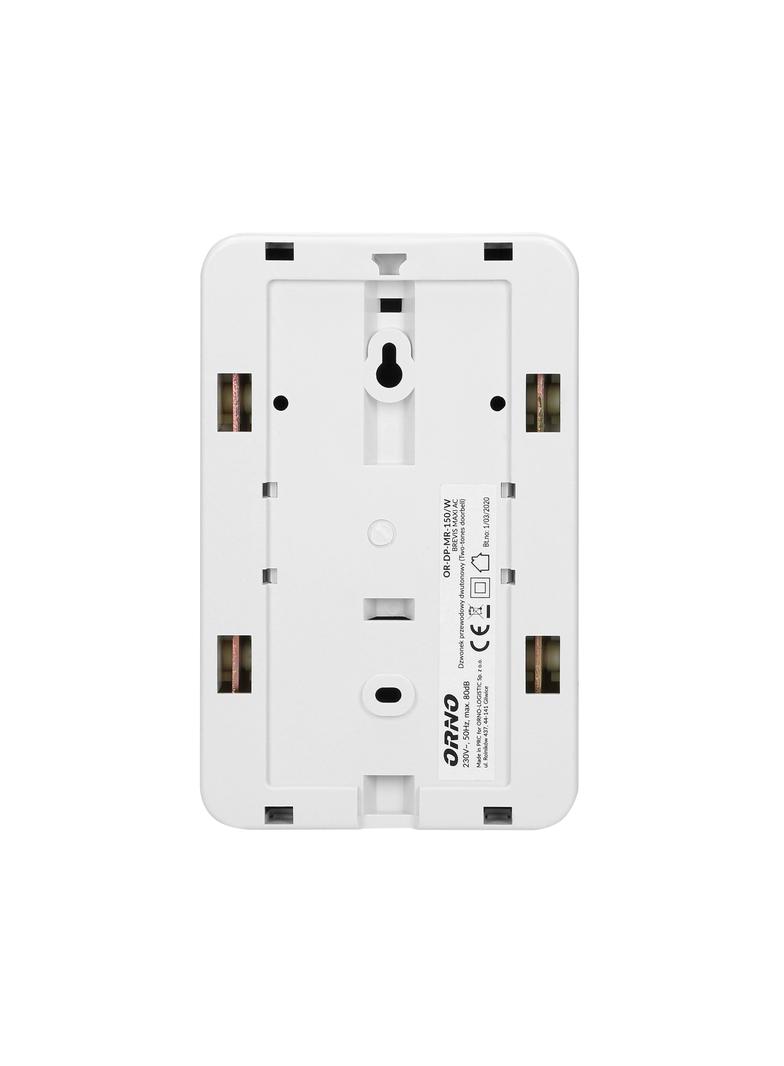 Dzwonek elektromechaniczny dwutonowy BREVIS 230V biały OR-DP-MR-150/W ORNO