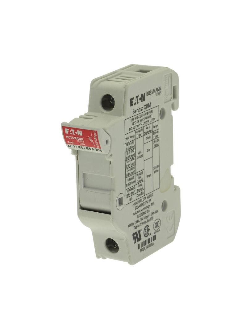 FUSE HOLDER 10 3X38 1P (REPLACED) Podstawa wkładki cylindrycznej 10x38 1P 32A 690VAC CHM1DU EATON
