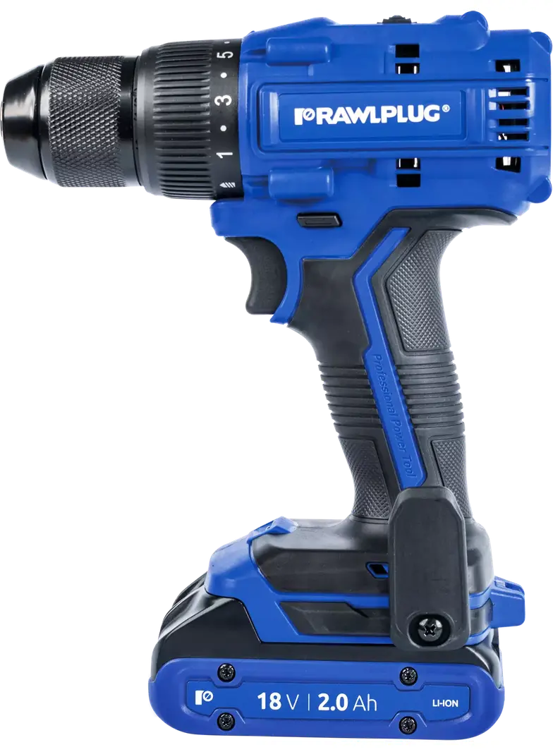 Wiertarko-wkrętarka akumulatorowa 18V 70Nm – zestaw M2 R-PDD18-70-M2 RAWLPLUG