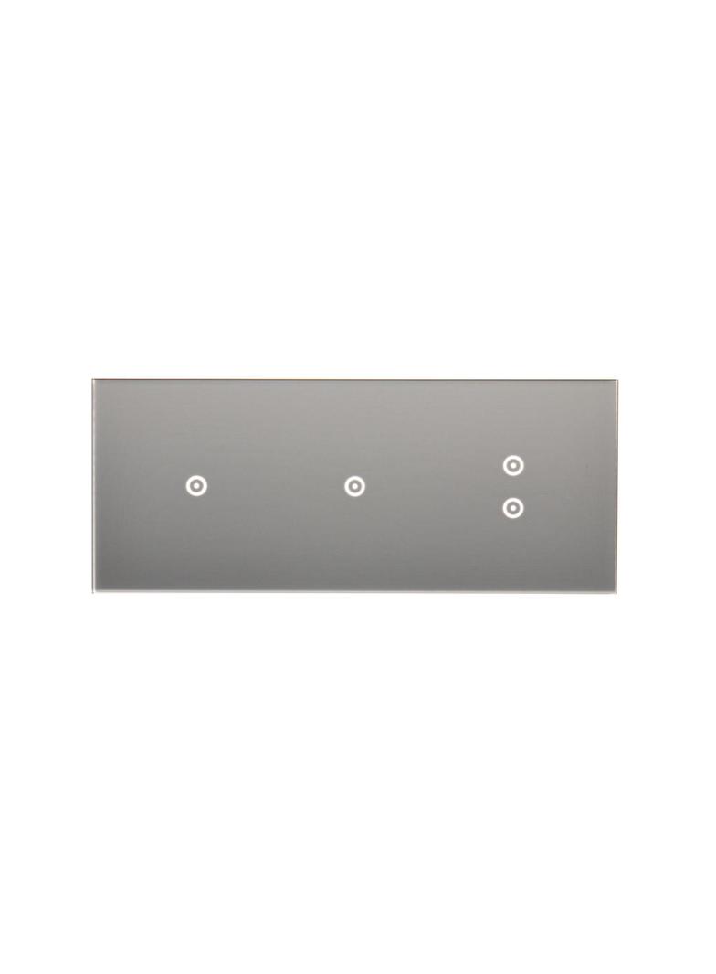 Simon 54 Touch Panel dotykowy S54 Touch 3 moduły 1 pole dotykowe + 1 pole dotykowe + 2 pola dotykowe pionowe srebrna mgła DSTR3113/71 KONTAKT