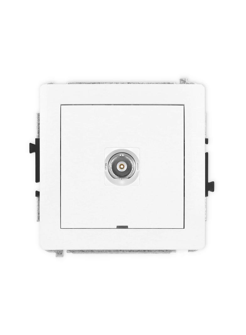 DECO Mechanizm gniazda pojedynczego BNC, bez pola opisowego biały