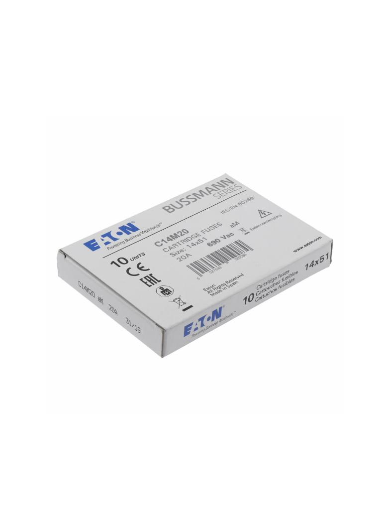 CYLINDRICAL FUSE 14 x 51 20A AM 690V AC Wkładka cylindryczna 14 x 51mm 20A AM 690V AC C14M20 EATON