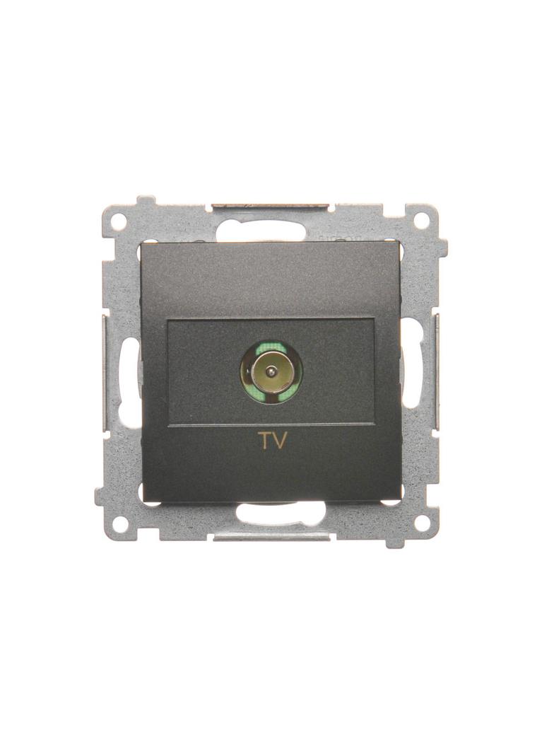 Simon 54 Gniazdo antenowe TV pojedyncze Do instalacji indywidualnych antracyt
