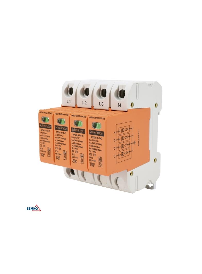 OCHRONNIK PRZEPIĘĆ 4P 5kA KLASA T1+T2 (B+C)  SCHELINGER