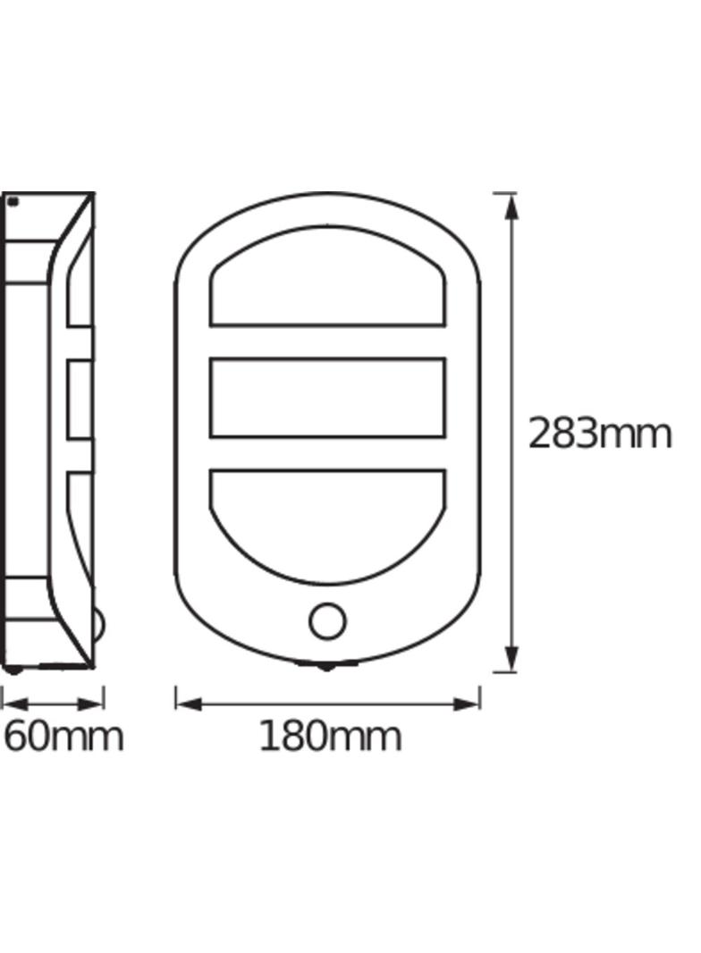 ENDURA STYLE PLATE WALL SEN 12,5WST LEDV Oprawa zewnętrzna
