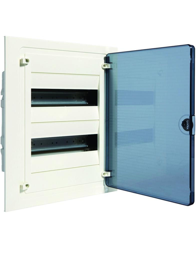 Rozdzielnica modułowa 2x12 podtynkowa IP40 Golf (drzwi transparentne) VF212TD HAGER