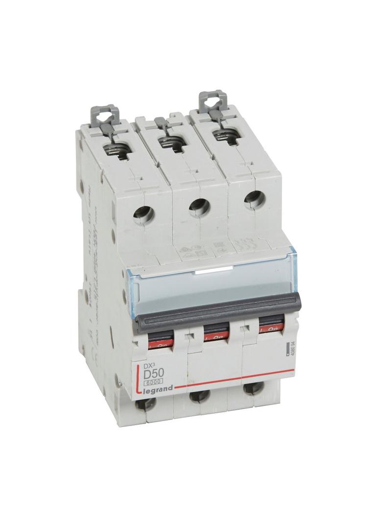 Wyłącznik Nadprądowy S 303 3P D50A 6kA DX3 408094 LEGRAND
