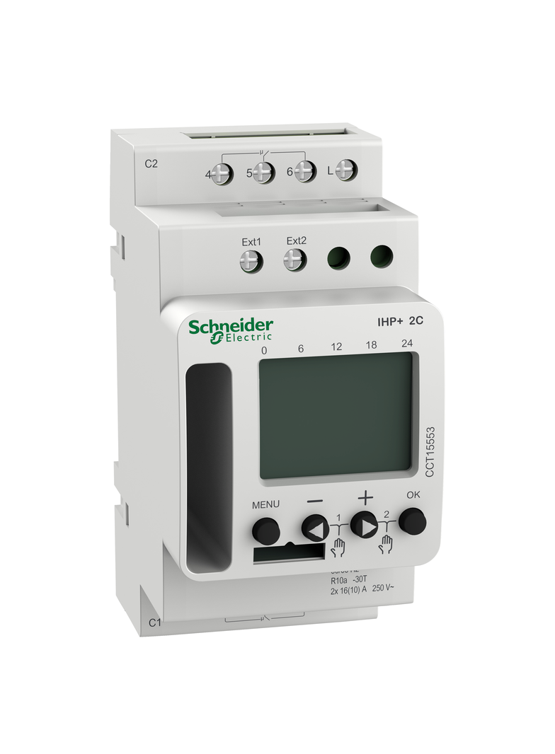 Cyfrowy łącznik czasowy iHP+SMART, 2-kanałowy ,z wyświetlaczem LCD, tygodniowy