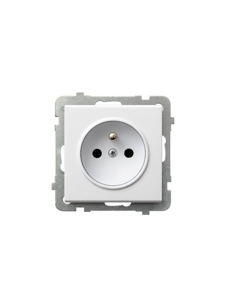SONATA Gniazdo pojedyncze z uziemieniem - kolor biały