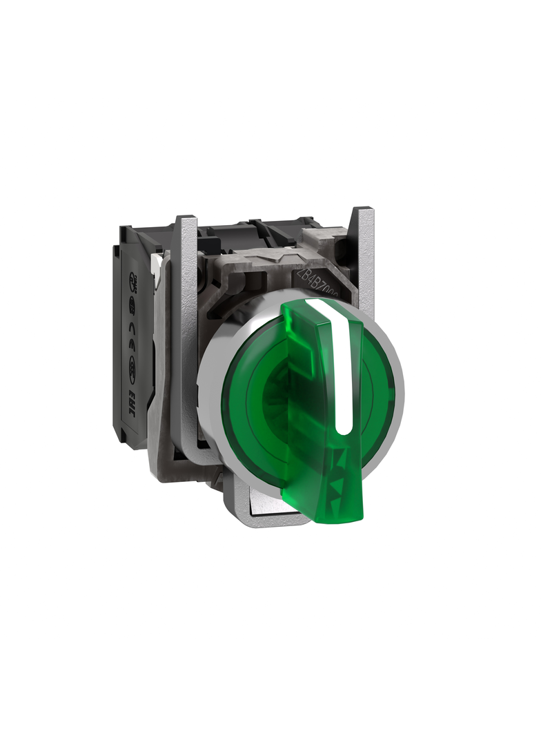 Harmony XB4 Przełącznik 2 pozycyjny, metalowy, LED 24V XB4BK133B5