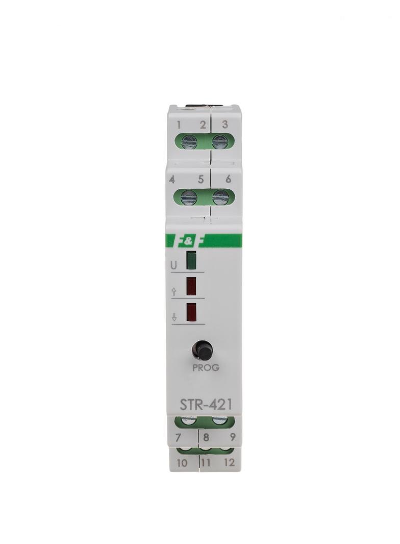 Sterownik roletowy dwuprzyciskowy STR-421 24V napięcie 24V AC/DC STR-421-24V F&F