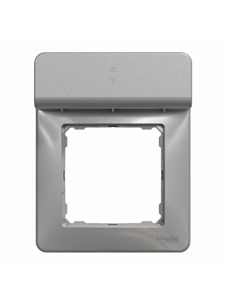 Sedna Design, Ramka 1-krotna z półką na telefon, srebrne aluminium
