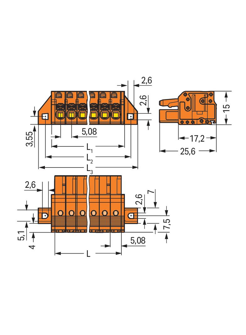 1-przewodowe gniazdo /10szt./ WAGO