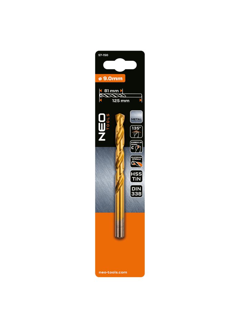 Wiertło do metalu HSS-TiN, 9.0 mm