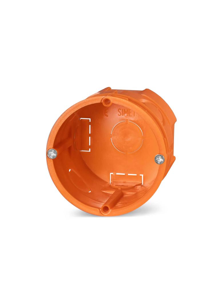 Z60DFw ,  Puszka podtynkowa O 60, głęboka, z wkrętami, pomarańczowy