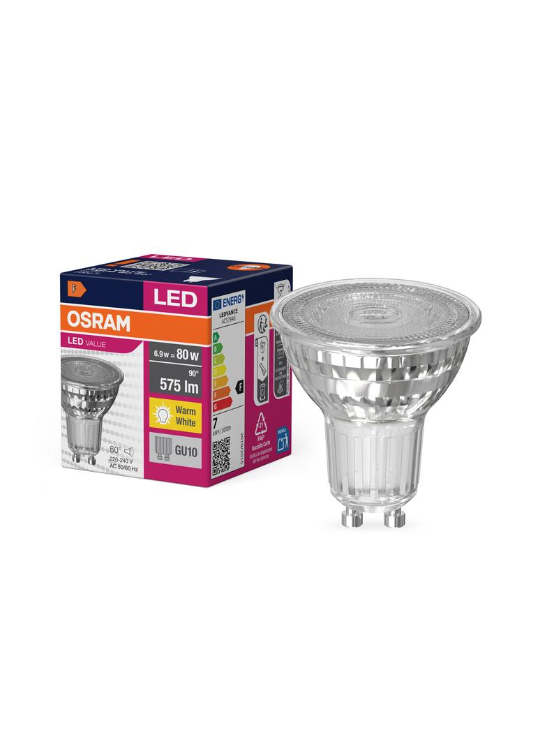 Lampa LED VALUE non-dim PAR16 80 60° 6,9W 830 GU10