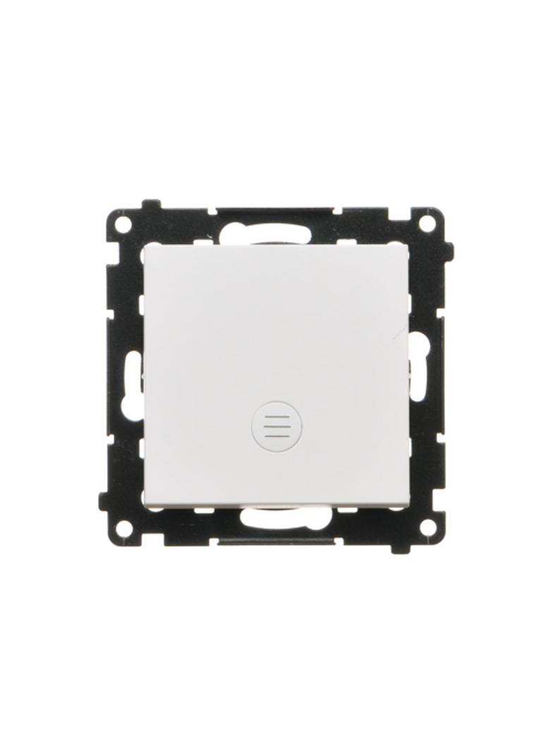 Simon 55 Przycisk zwierny pojedynczy zwierny z podświetleniem LED szybkozłączka Biały mat