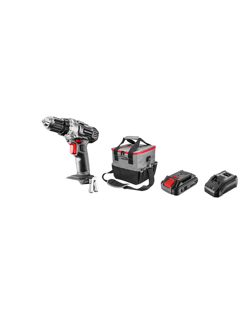 Zestaw elektronarzędzi akumulatorowych: wiertarko-wkrętarka, latarka, torba, akumulator Energy+ 18V,